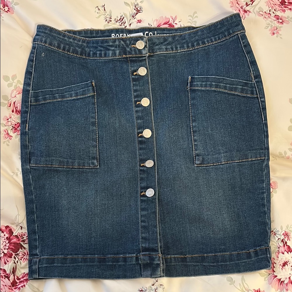 Denim Mini Pencil Skirt Casual